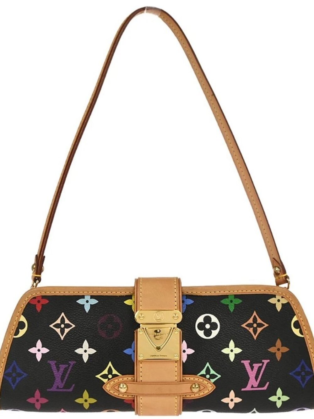 Louis Vuitton Black Multicolor Shirley Shoulder Bag M40050 MI0045 135518